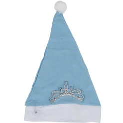 Bonnet de noël bleu diadème lumineux-Gifi
