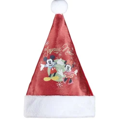 Bonnet de Noël enfant Disney Mickey et Minnie rouge et blanc-Gifi Clearance