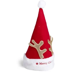 Bonnet de Noël enfant renne Merry Christmas rouge et blanc-Gifi New