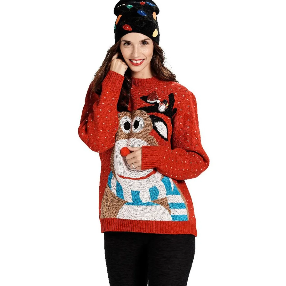 Bonnet guirlande de Noël 6 LED-Gifi Discount