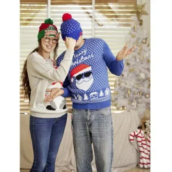 Bonnet lumineux de Noël adulte-Gifi Outlet