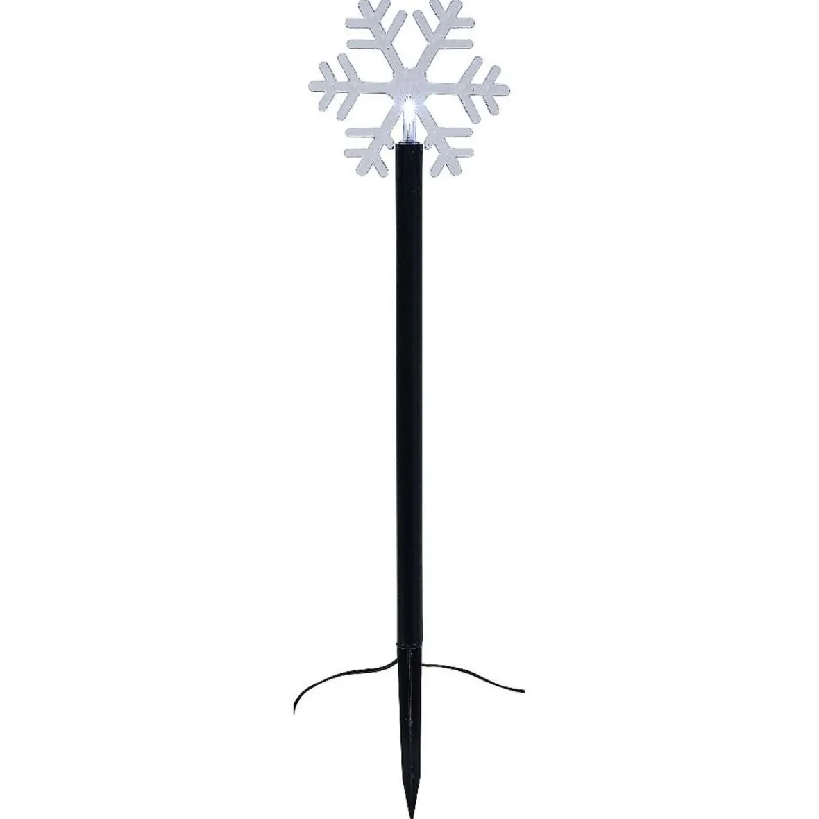 Borne à planter flocon 1LED blanc froid H40cm x5-Gifi