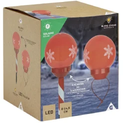 Borne lumineuse solaire 2en1 à planter et accrocher H42,5cm Ø14,5cm-Gifi New