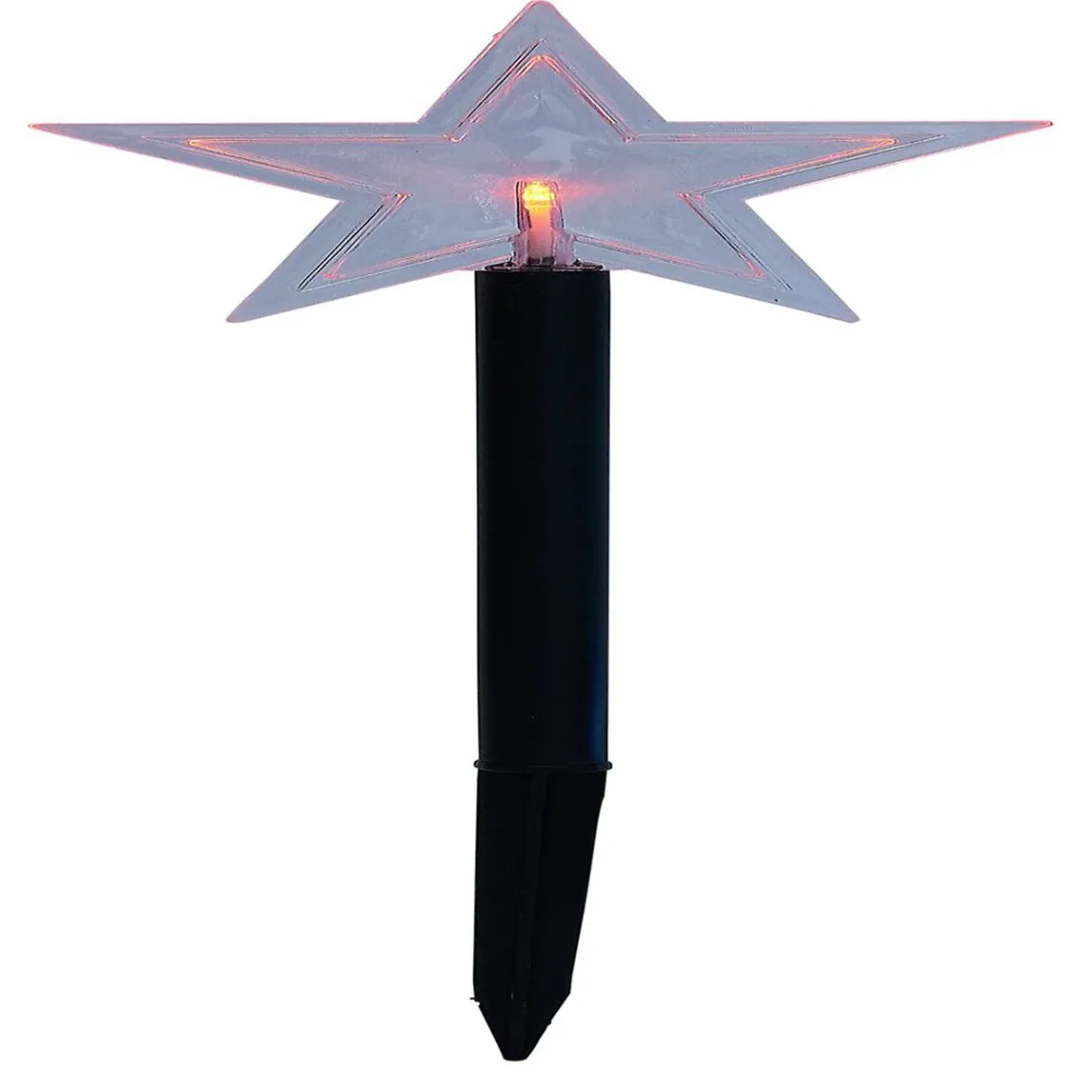 Borne solaire à planter étoile 1LED multicolore H30cm x5-Gifi
