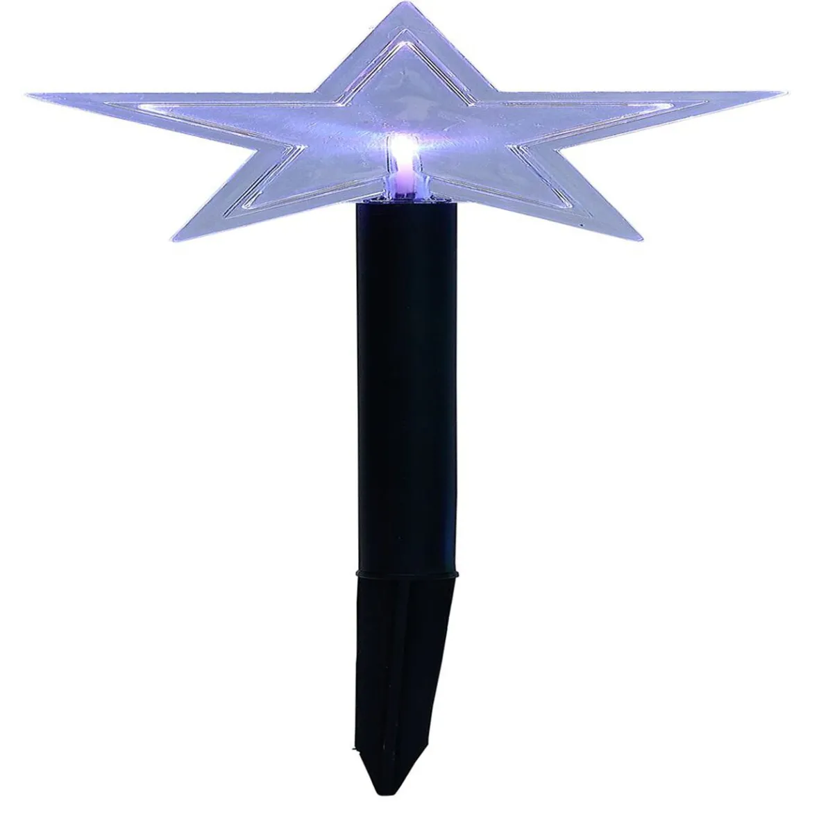 Borne solaire à planter étoile 1LED multicolore H30cm x5-Gifi
