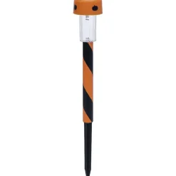 Borne solaire LED à planter noir et orange-Gifi Best