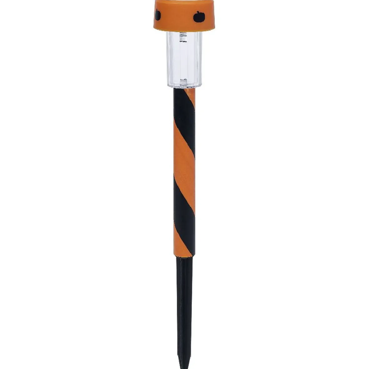 Borne solaire LED à planter noir et orange-Gifi Best