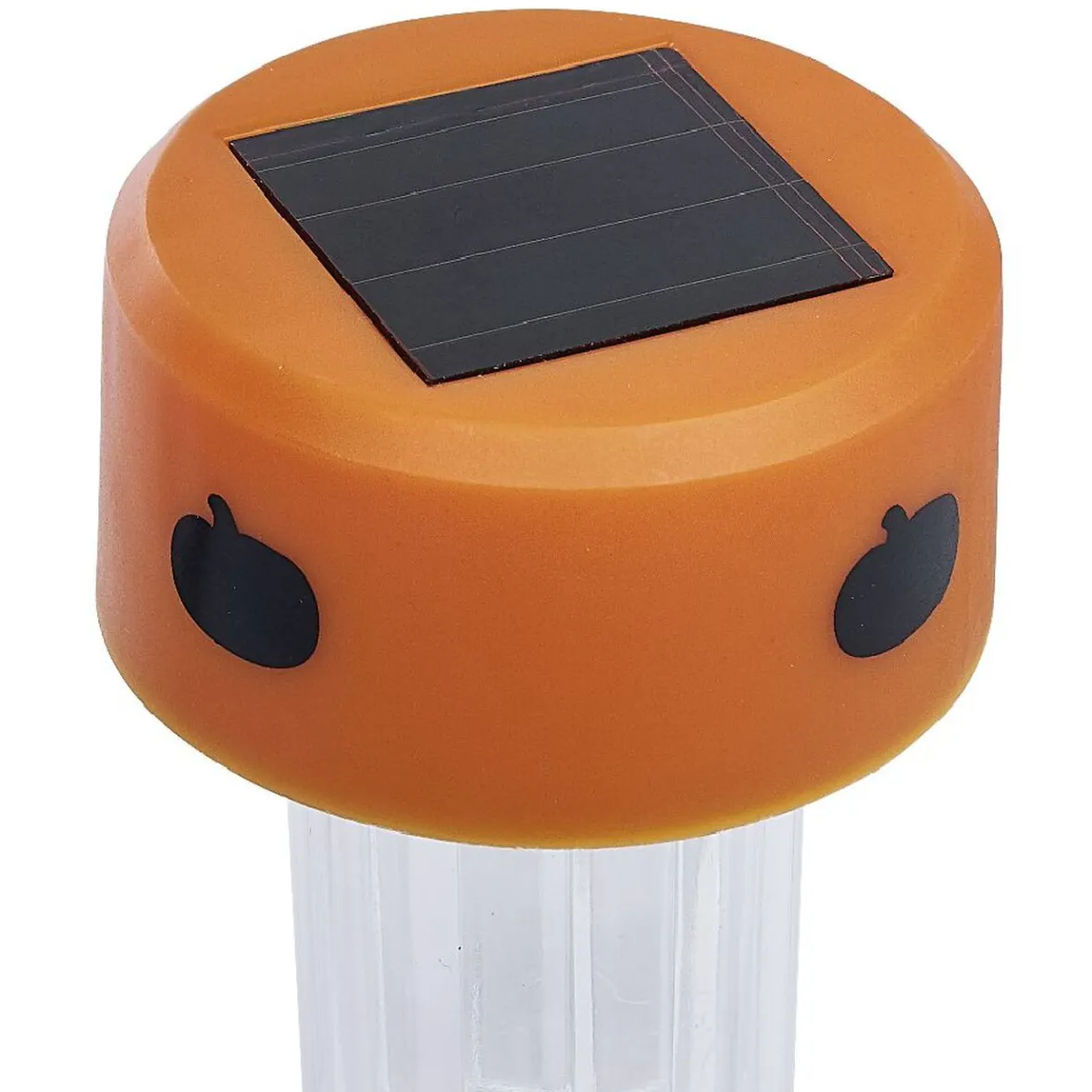 Borne solaire LED à planter noir et orange-Gifi Best