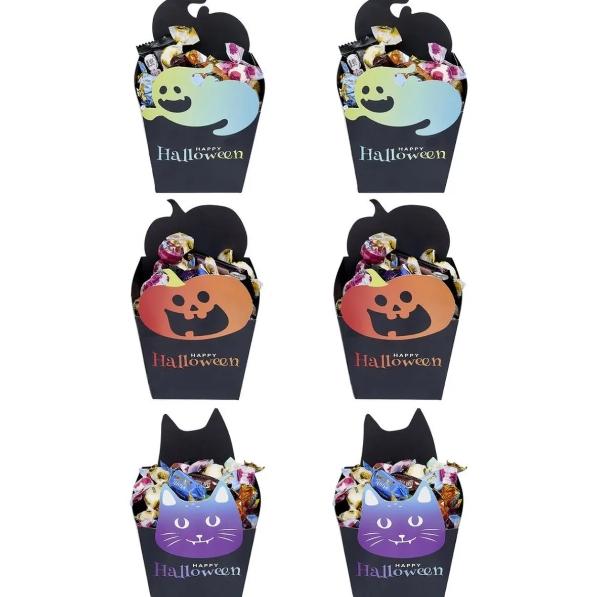Boîte à bonbons Happy Halloween x6-Gifi Clearance