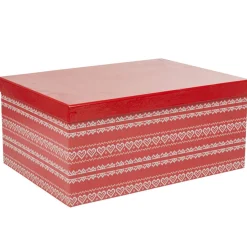 Boîte à cadeau rouge design scandinave-Gifi Online