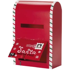 Boîte aux lettres de Noël en métal rouge-Gifi Clearance