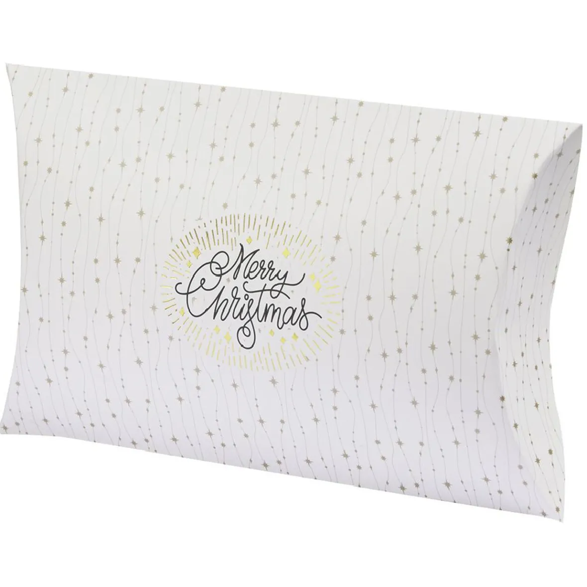 Boîte cadeau berlingot Noël doré L.34,5 x l.24 x H.4 cm-Gifi Sale