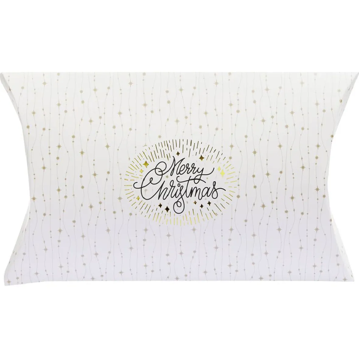 Boîte cadeau berlingot Noël doré L.34,5 x l.24 x H.4 cm-Gifi Sale