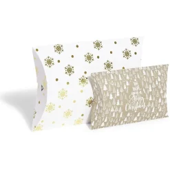 Boîte cadeau berlingot Noël motif flocon x2-Gifi Clearance