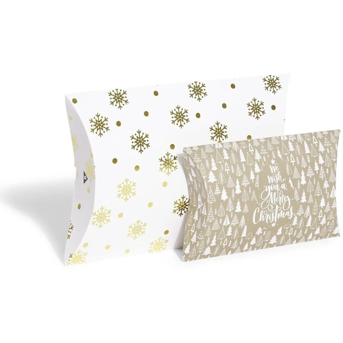 Boîte cadeau berlingot Noël motif flocon x2-Gifi Clearance