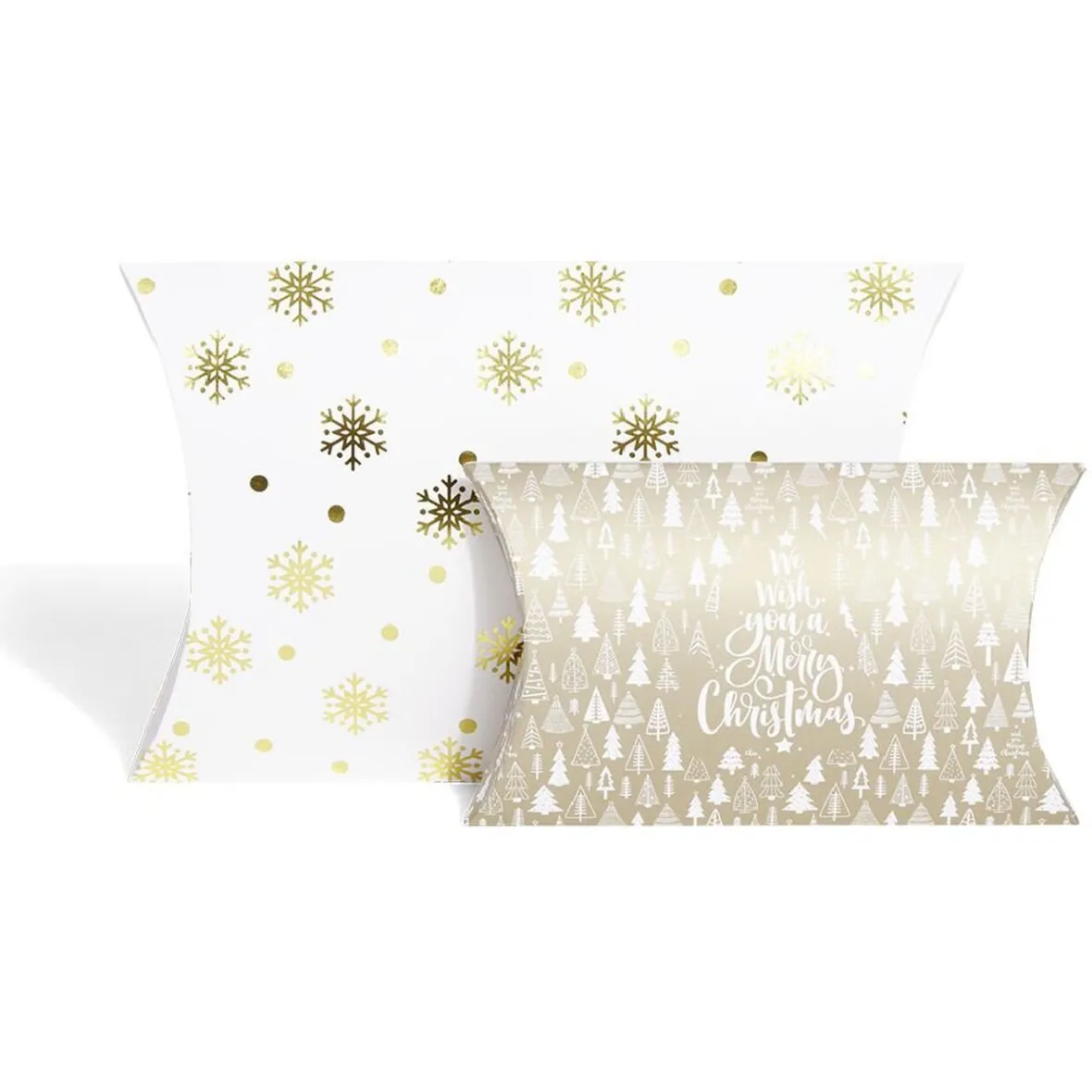 Boîte cadeau berlingot Noël motif flocon x2-Gifi Clearance