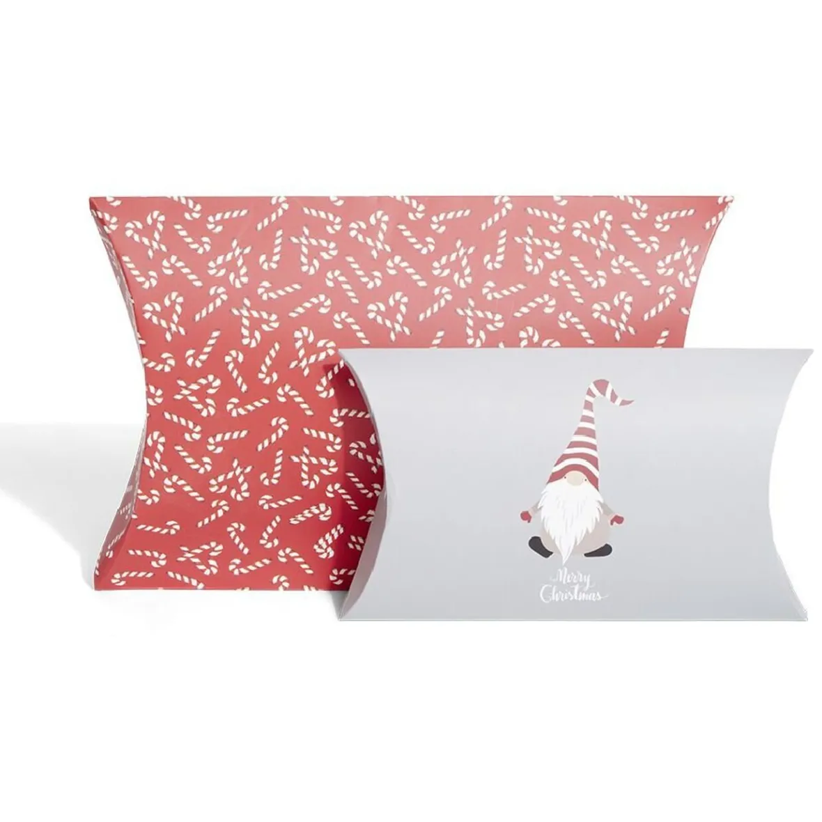 Boîte cadeau berlingot Noël motif sucre d'orge x2-Gifi Clearance