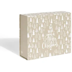Boîte cadeau Noël pliable motif sapin-Gifi Discount