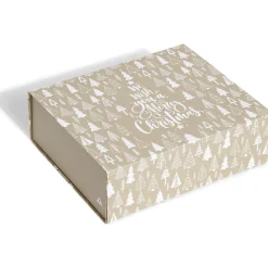 Boîte cadeau Noël pliable motif sapin-Gifi Discount