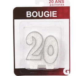 Bougie anniversaire chiffre 20-Gifi Hot