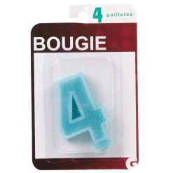 Bougie anniversaire chiffre 4-Gifi Outlet