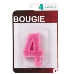 Bougie anniversaire chiffre 4-Gifi Outlet