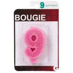 Bougie anniversaire chiffre 9-Gifi Outlet