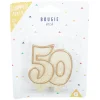 Bougie anniversaire chiffre 50 doré pailleté-Gifi Outlet