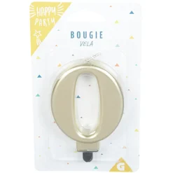 Bougie anniversaire chiffre 0 mat doré-Gifi Best