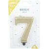 Bougie anniversaire chiffre 7 mat doré-Gifi