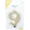 Bougie anniversaire chiffre 9 mat doré-Gifi New