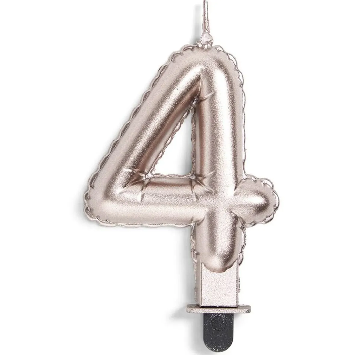 Bougie anniversaire chiffre 4 rose gold-Gifi Online