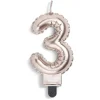 Bougie anniversaire chiffre 3 rose gold-Gifi Online
