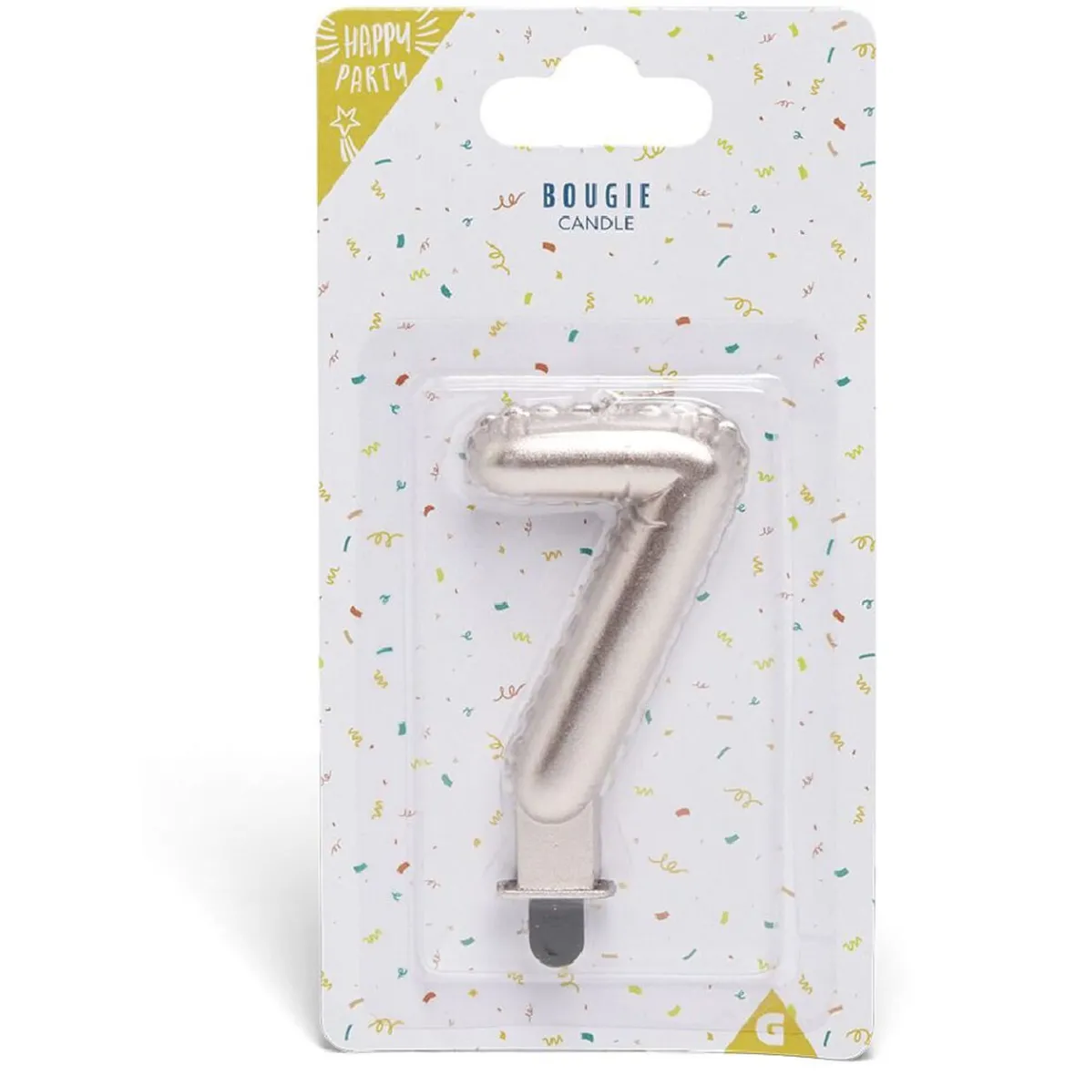 Bougie anniversaire chiffre 7 rose gold-Gifi Outlet