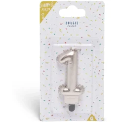 Bougie anniversaire chiffre 1 rose gold-Gifi New