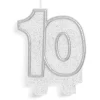 Bougie anniversaire chiffre 10 argenté-Gifi Best