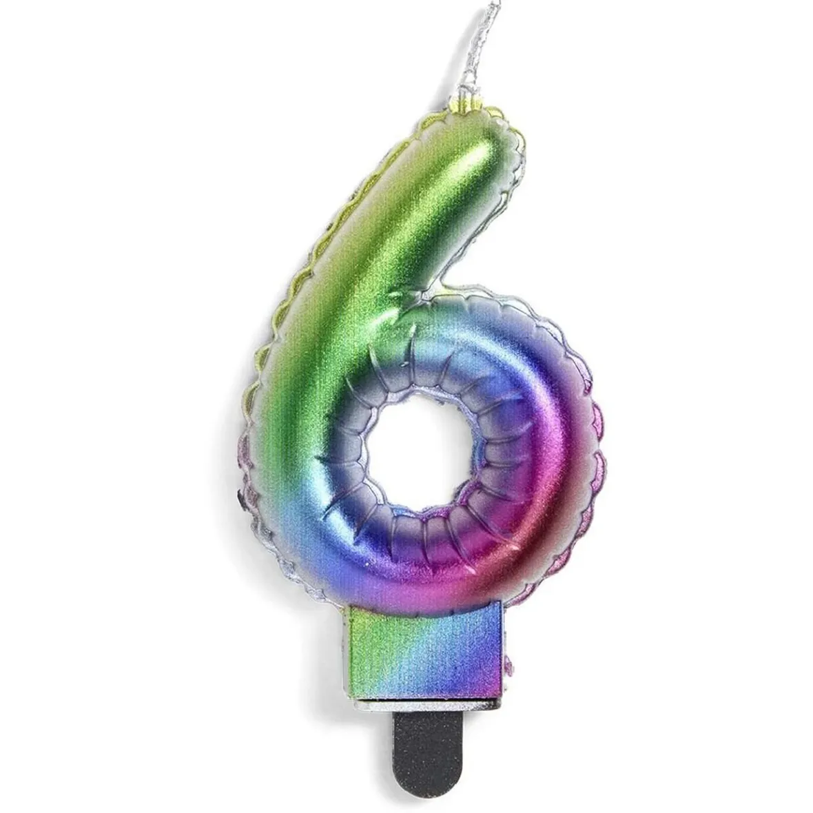 Bougie anniversaire chiffre 6 iridescent-Gifi Clearance