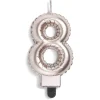 Bougie anniversaire chiffre 8 rose gold-Gifi Hot