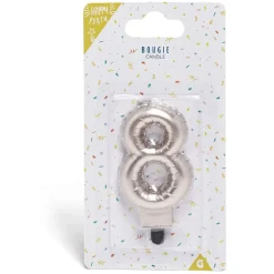 Bougie anniversaire chiffre 8 rose gold-Gifi Hot