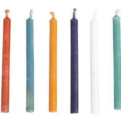 Bougie anniversaire flamme multicolore x6-Gifi Hot
