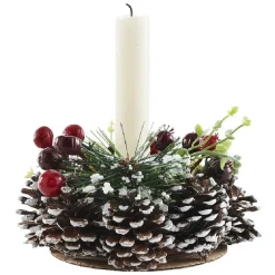 Bougie chauffe-plat avec couronne décorative-Gifi New