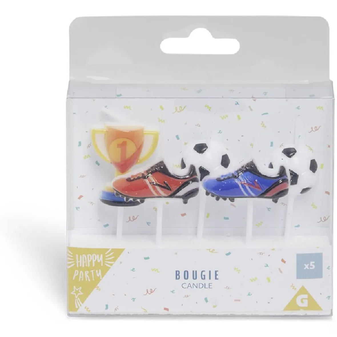 Bougie football pique x5-Gifi Hot