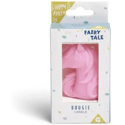 Bougie licorne rose H8cm-Gifi Discount