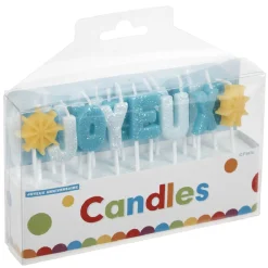 Bougies Joyeux anniversaire bleu-Gifi Best