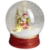 Boule à neige animée lumineuse musicale rouge Ø21cm-Gifi Online