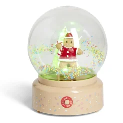 Boule à neige lumineuse animée musicale bonhomme pain d'épices - 2 modèles-Gifi Hot