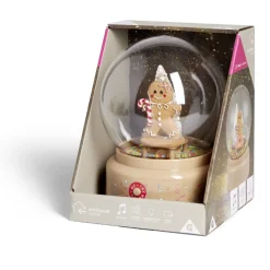Boule à neige lumineuse animée musicale bonhomme pain d'épices - 2 modèles-Gifi Hot