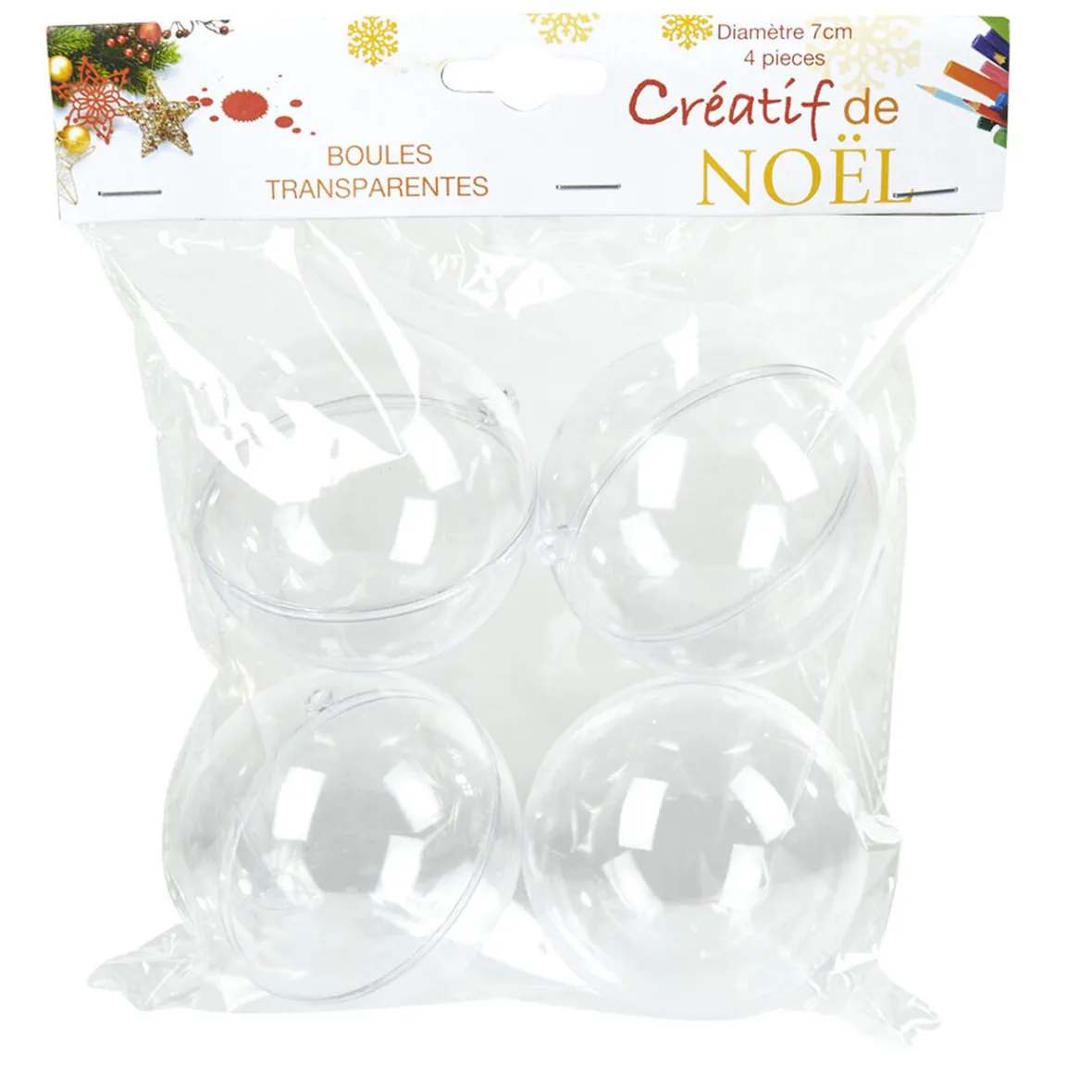 Boule création de Noël x4-Gifi Hot