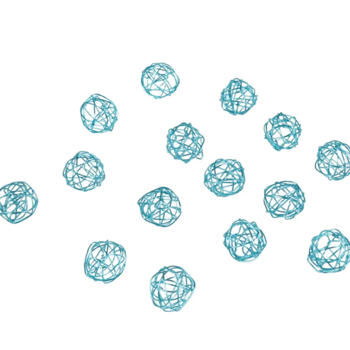 Boule déco bleue turquoise x15-Gifi Online