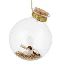 Boule déco de Noël doré Ø8 cm-Gifi Outlet